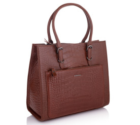 Кожаная деловая сумка Giorgio Ferretti (Италия) коричневая GF2019933Albrown