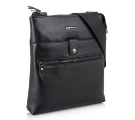 Мужская кожаная сумка Giorgio Ferretti (Италия) черная GF2019943Ablack