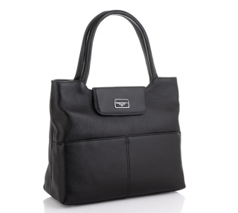 Кожаная деловая черная сумка Giorgio Ferretti (Италия) GF2019967Bblack
