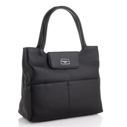 Кожаная деловая черная сумка Giorgio Ferretti (Италия) GF2019967Bblack – Фото 1