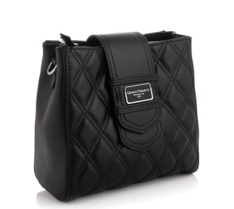 Кожаная сумка на плечо Giorgio Ferretti (Италия) черная GF2020707Ablack