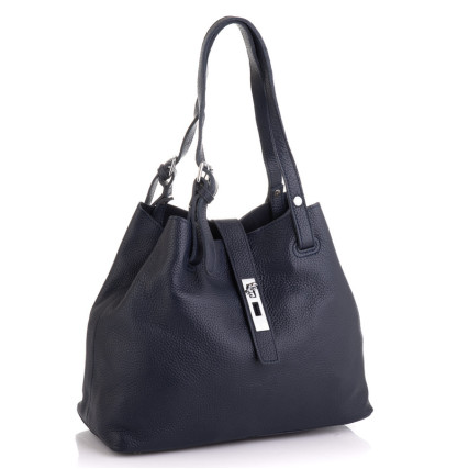 Кожаная сумка Giorgio Ferretti (Италия) темно-синяя GF2020748Adblue – Фото 1