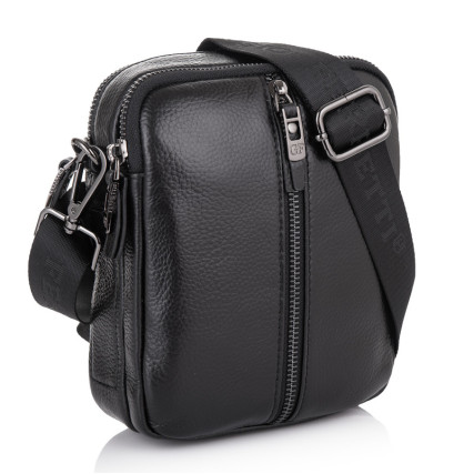 Мужская кожаная сумка Giorgio Ferretti (Италия) черная GF3438-02Ablack – Фото 1