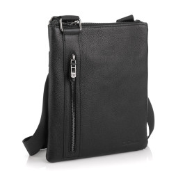 Мужская кожаная сумка через плечо Giorgio Ferretti (Италия) черная GF3475Cblack