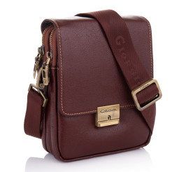 Мужская кожаная сумка Giorgio Ferretti (Италия) коричневая GF568-5brown