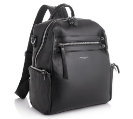 Женский кожаный рюкзак Giorgio Ferretti (Италия) черный GF6006Bblack