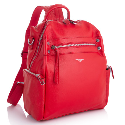 Женский кожаный рюкзак Giorgio Ferretti (Италия) красный GF6006Bred – Фото 1