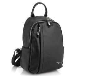 Женский кожаный рюкзак Giorgio Ferretti (Италия) черный GF6101Cblack