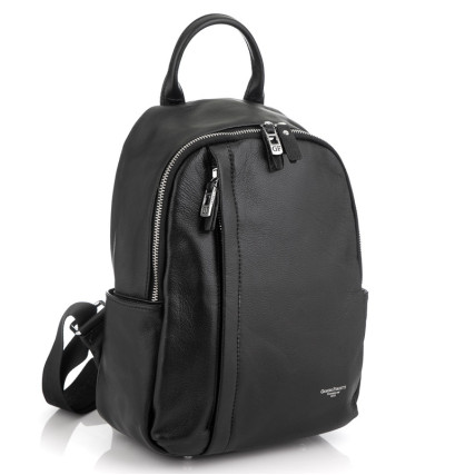 Женский кожаный рюкзак Giorgio Ferretti (Италия) черный GF6101Cblack – Фото 1