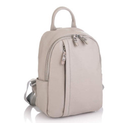 Женский кожаный рюкзак Giorgio Ferretti (Италия) светло-серый GF6101Cgrey