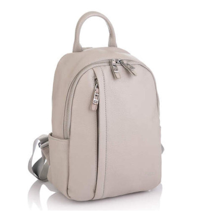 Женский кожаный рюкзак Giorgio Ferretti (Италия) светло-серый GF6101Cgrey – Фото 1