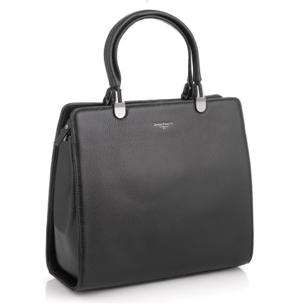 Кожаная женская сумка Giorgio Ferretti (Италия) черная GF617-2Ablack – Фото 1