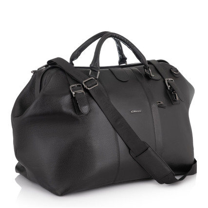 Дорожная кожаная сумка Giorgio Ferretti (Италия) черная GF820black – Фото 1
