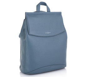 Женский кожаный рюкзак Giorgio Ferretti (Италия) темно-голубой GFA-689Ablue