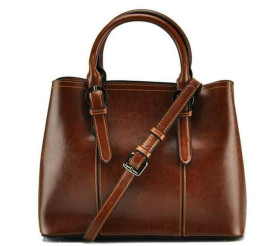 Кожаная женская сумка Grays рыжая GR3-857LB