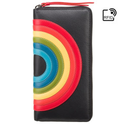 Кошелек женский Visconti HR82 Von c RFID (Black Rainbow) черный