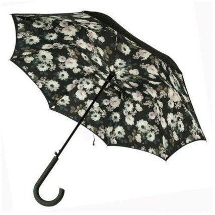 Зонт женский Fulton Bloomsbury-2 L754 Mono Bouquet (Черно-белый букет) – Фото 1