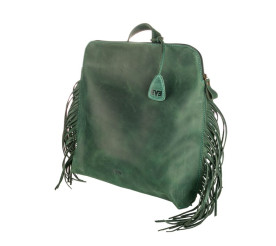 Кожаный рюкзак Level "Пеликан" зеленый