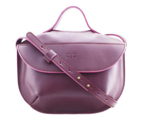 Кожаная сумка Level Сфера бордовая 