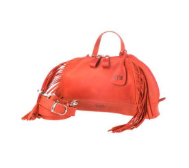 Кожаная сумка Level "Сова" красная