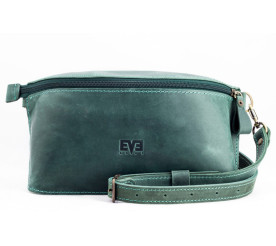 Кожаная сумка Level "Виноград" зеленая