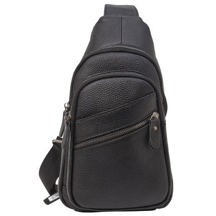 Мужской кожаный рюкзак через плечо Buffalo Bags черный M1808A – Фото 1