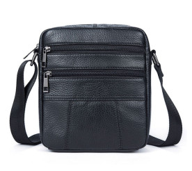 Мужская кожаная сумка Buffalo Bags черная M7705A