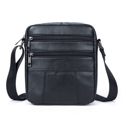 Мужская кожаная сумка Buffalo Bags черная M7705A – Фото 1