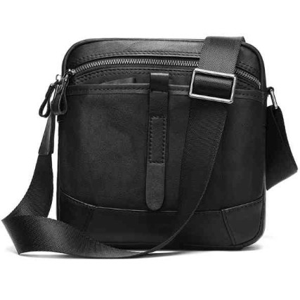Мужская кожаная сумка Buffalo Bags черная M8033A – Фото 1