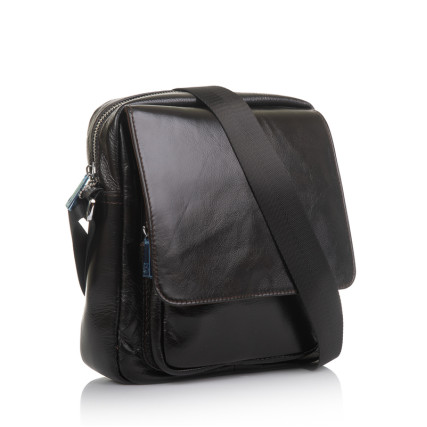 Мужская кожаная сумка Buffalo Bags коричневая M9108C – Фото 1
