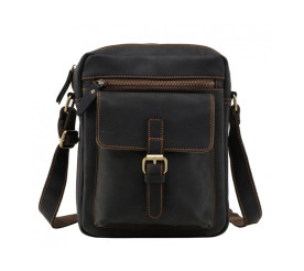 Мужская кожаная сумка TIDING BAG черная NM15-1783A