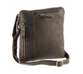 Мессенджер кожаный Tiding Bag коричневый t0030R