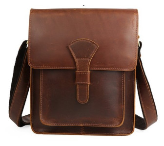Мессенджер кожаный BUFFALO BAGS коричневый T1112B-1