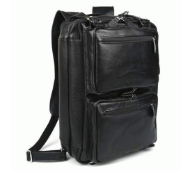 Универсальная мужская сумка-рюкзак 3в1 черная TIDING BAG  t3013