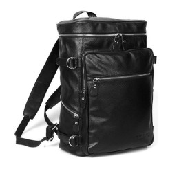 Кожаный рюкзак Tiding  Urban черный t3035