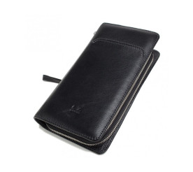 Мужской черный кожаный клатч HORTON