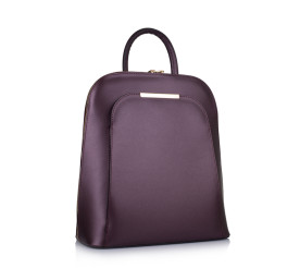 Женский кожаный рюкзак Virginia Conti (Италия) бордовый металлик VC01345bordom