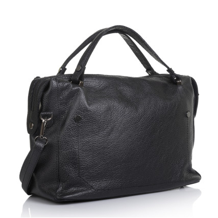 Кожаная женская сумка Virginia Conti (Италия) черная VC01504black – Фото 1