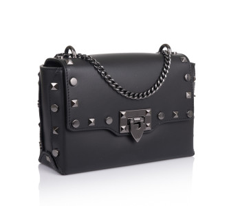 Кожаная женская сумка Virginia Conti (Италия) черная VC01734black