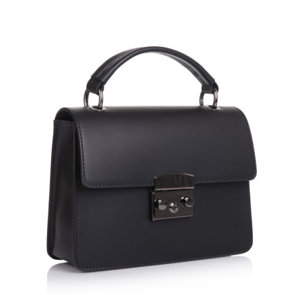 Кожаная женская сумка Virginia Conti (Италия) черная VC02152black – Фото 1