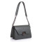 Кожаная женская сумка Virginia Conti (Италия) темно-серая VC02485blackdgrey