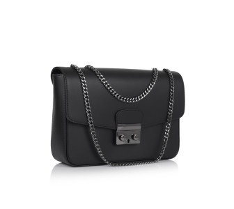 Кожаная женская сумка Virginia Conti (Италия) черная VC14036black