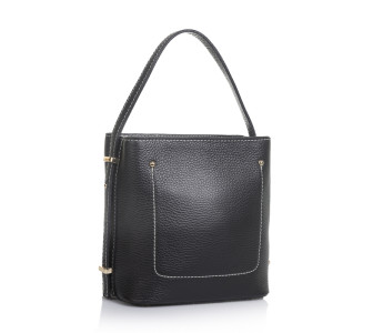 Кожаная женская сумка Virginia Conti (Италия) черная VC1726black