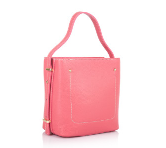 Кожаная женская сумка Virginia Conti (Италия) розовая VC1726pink