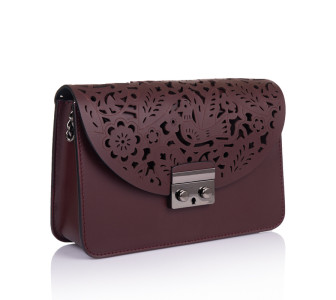 Кожаная женская сумка Virginia Conti (Италия) бордовая VC1773bordo Кожаная женская сумка Virginia Conti (Италия) бордовая VC1773bordo