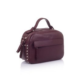 Кожаная женская сумка Virginia Conti (Италия) бордовая VC01801bordo