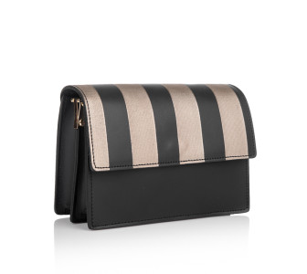 Кожаная женская сумка Virginia Conti (Италия) черная VC1923silver