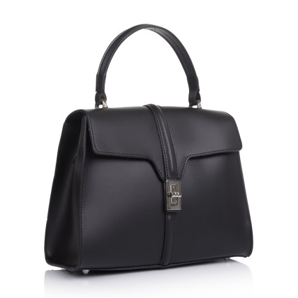 Кожаная женская сумка Virginia Conti (Италия) черная VC2145black – Фото 1