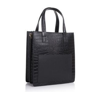 Кожаная женская сумка Virginia Conti (Италия) черная VC2201black
