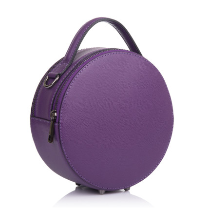 Кожаная женская сумка Virginia Conti (Италия) фиолетовая VC2247violet – Фото 1